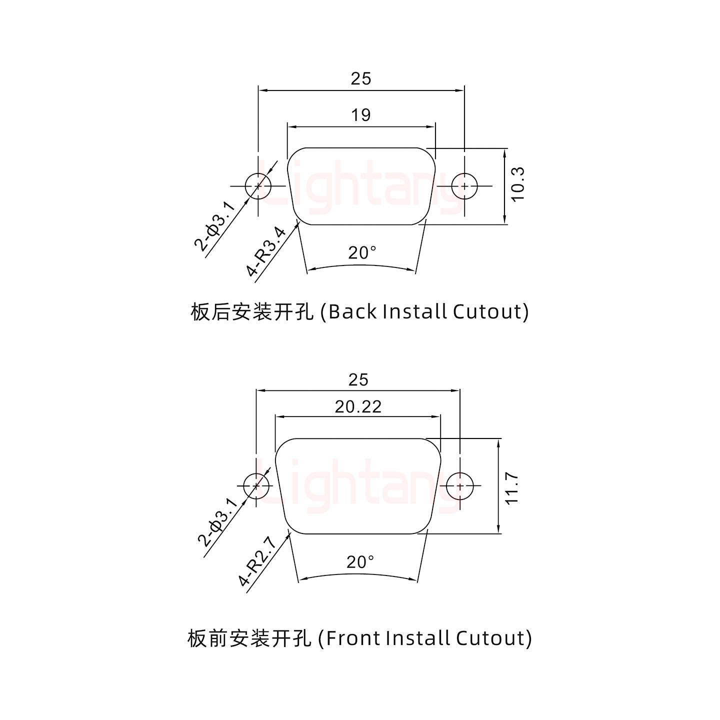 2W2母短體焊線/光孔/大電流10A