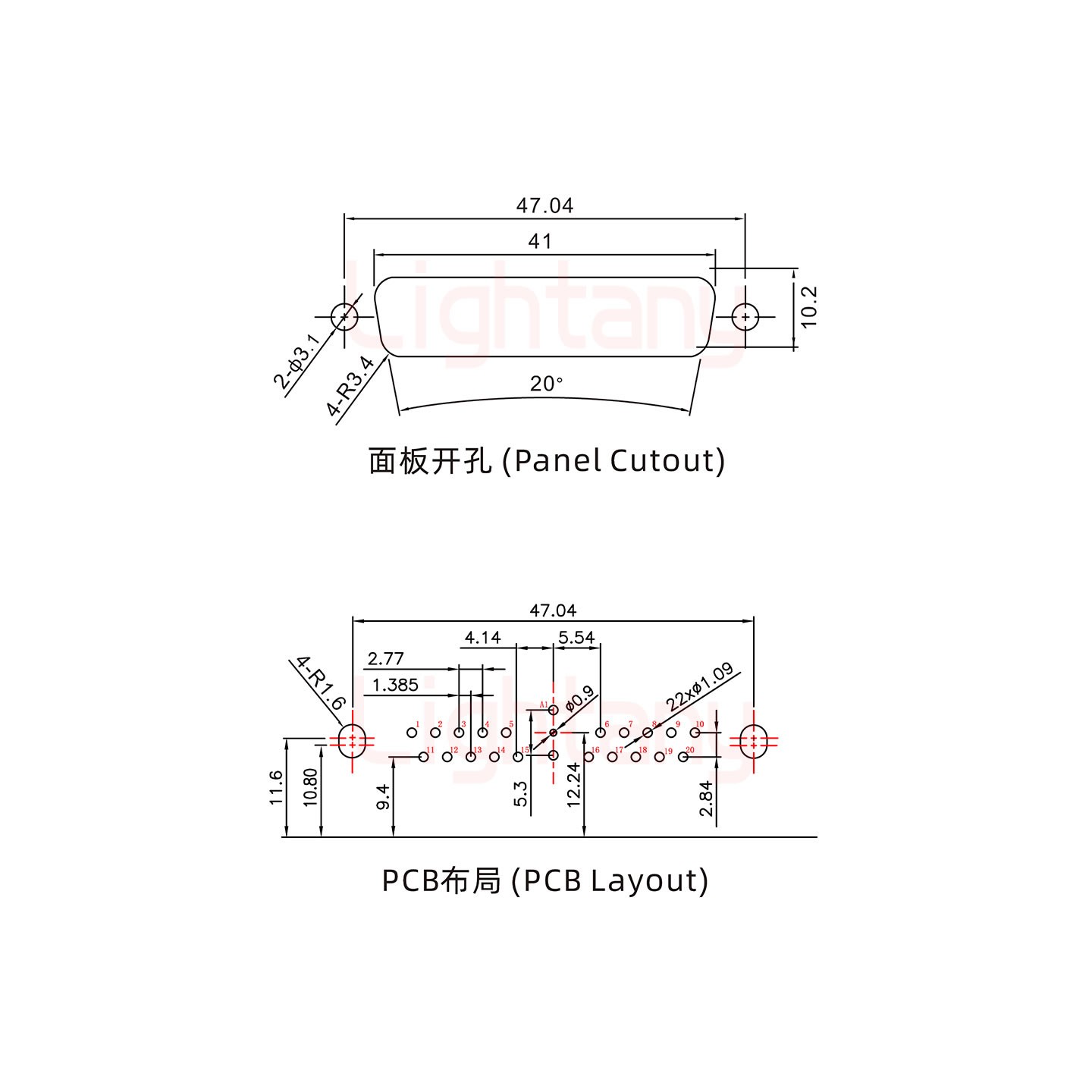 21W1公PCB彎插板/鉚支架10.8/射頻同軸75歐姆