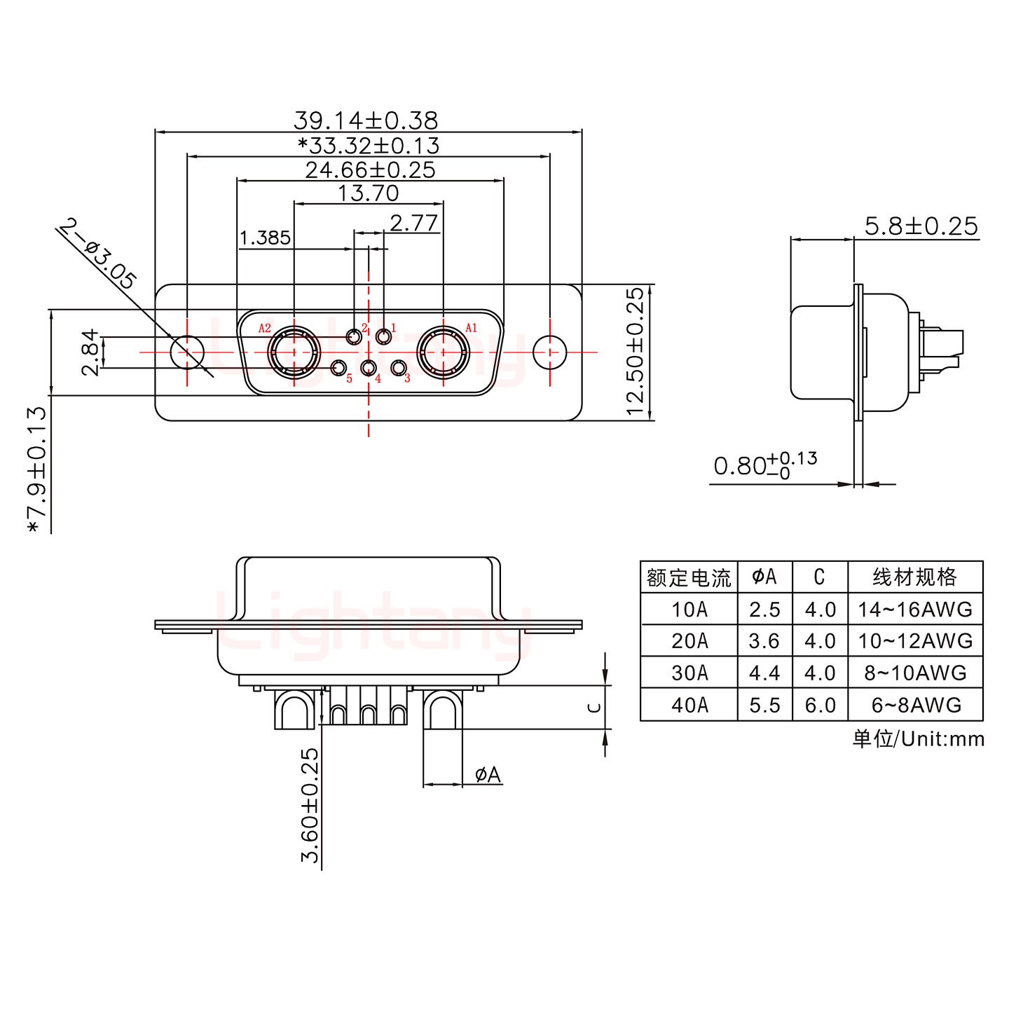 7W2母短體焊線(xiàn)10A+15P金屬外殼1679斜出線(xiàn)4~12mm