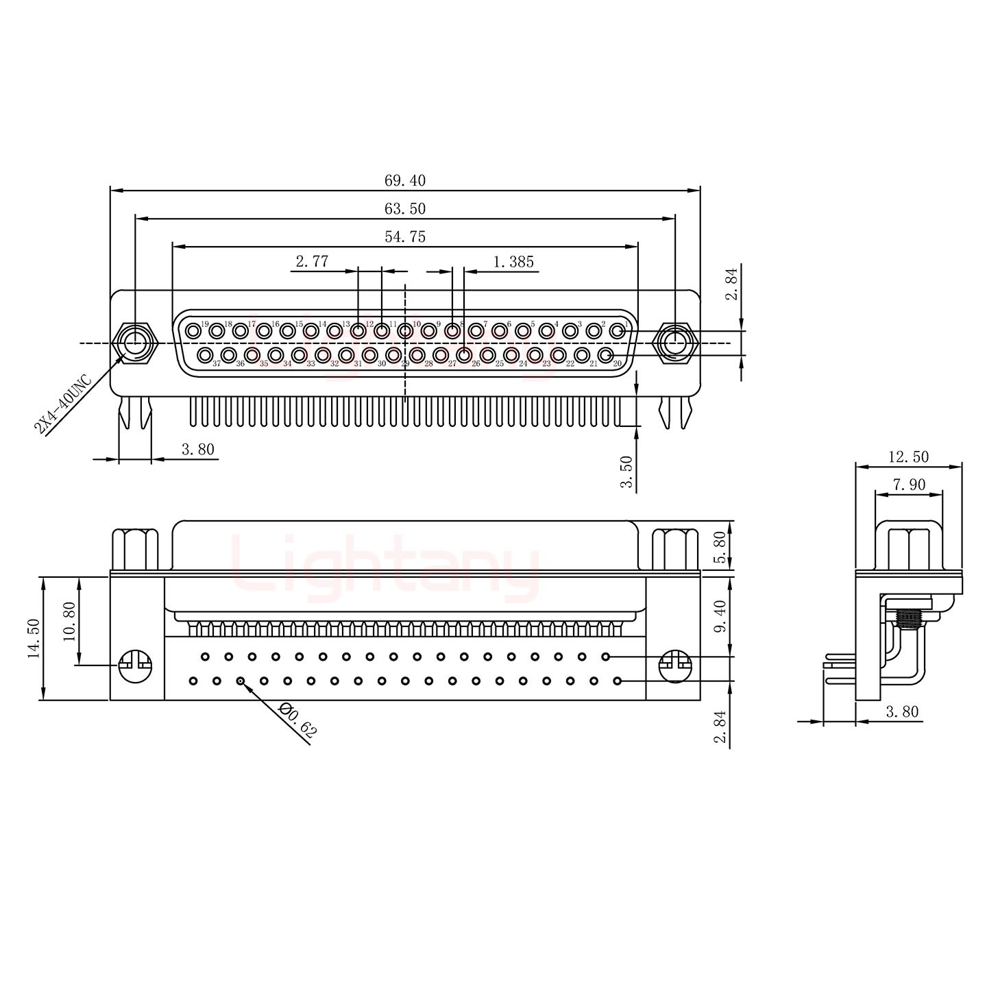 DR37 母 彎插板9.4 塑料支架10.8 鎖螺絲 沖針