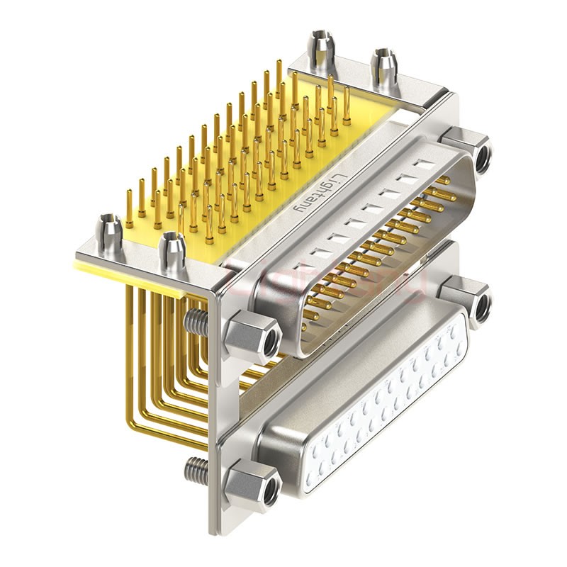 DR25 上母下公 間距19.05車針雙胞胎 D-SUB連接器
