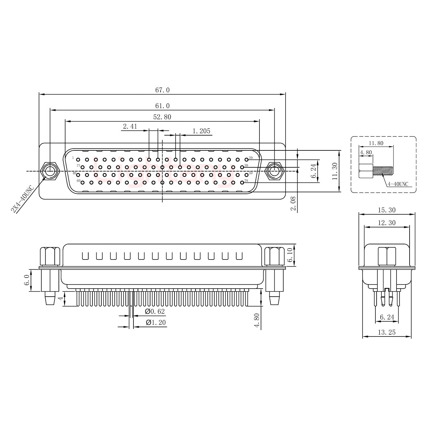 HDP78 公 直插板 鉚魚叉6.0 鎖螺絲 車針