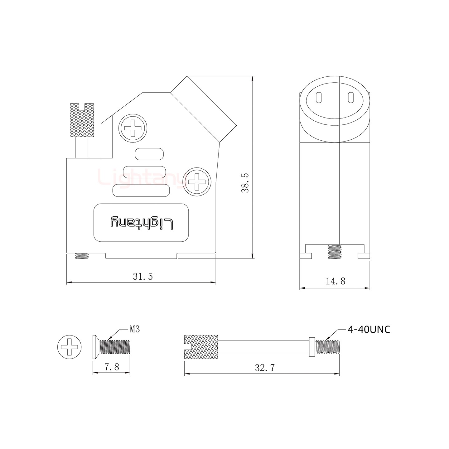 1W1母焊線式50歐姆+9P金屬外殼1392斜出線4~12mm