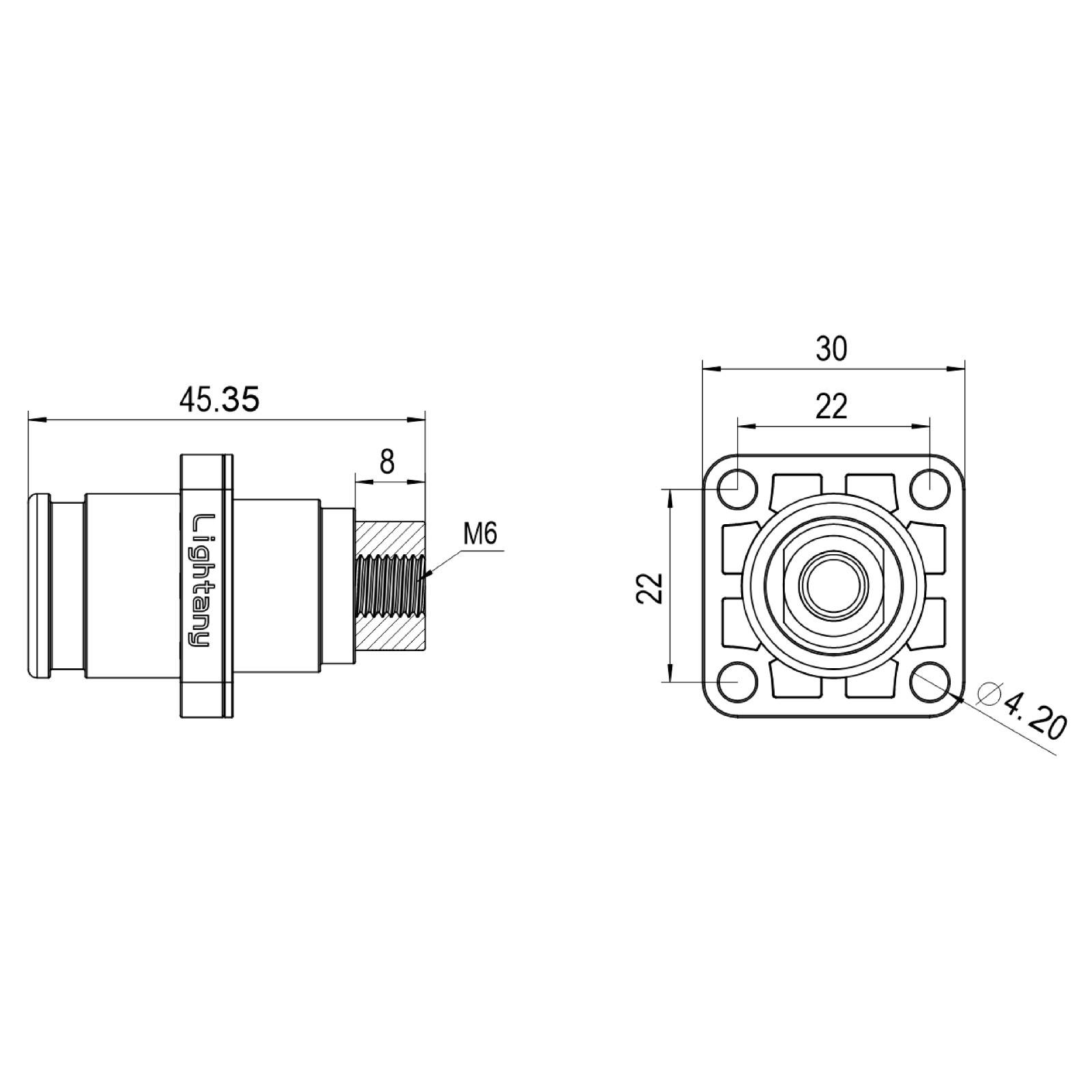 LTC08SI-M1BL內螺紋插座 120/150/200A 黑色