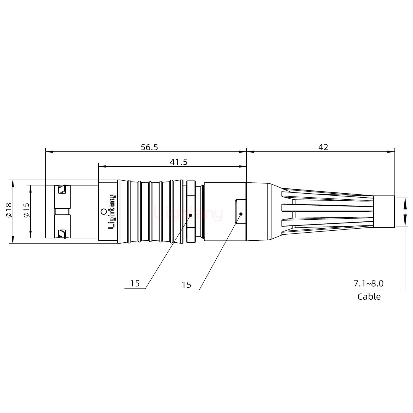 FGG.3B.002.CLAD82Z帶護套直式插頭