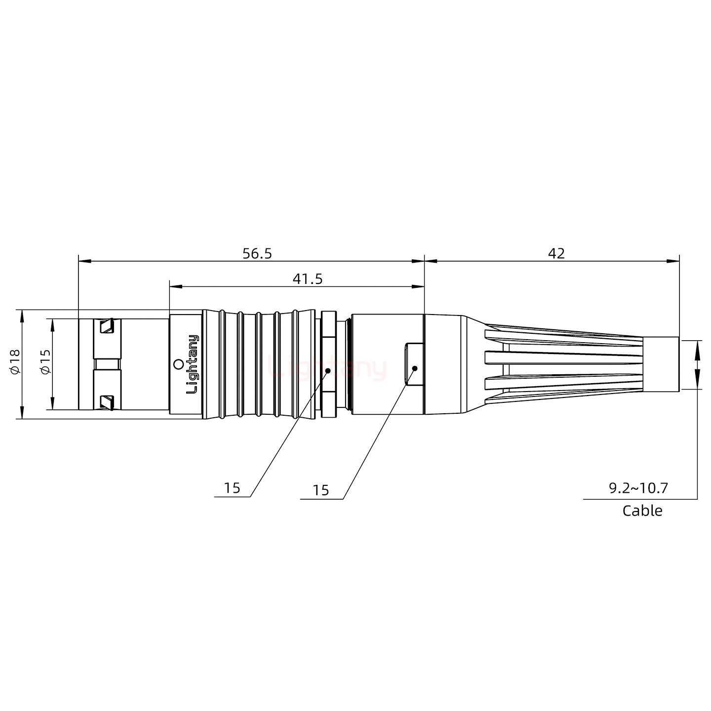 FGG.3B.003.CLAD10Z帶護套直式插頭