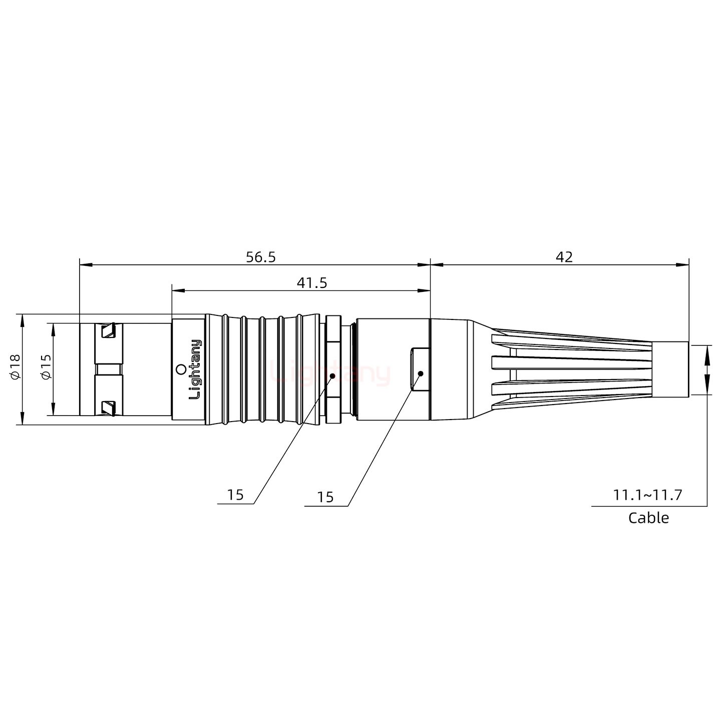 FGG.3B.007.CLAD12Z帶護套直式插頭