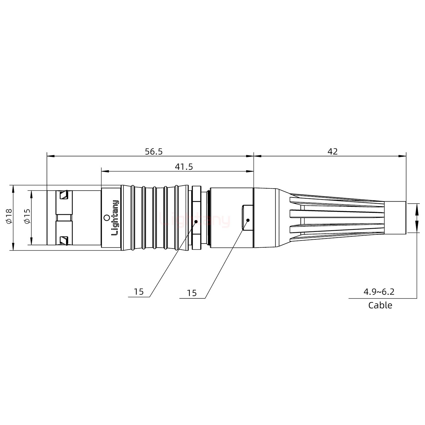 FGG.3B.008.CLAD62Z帶護套直式插頭