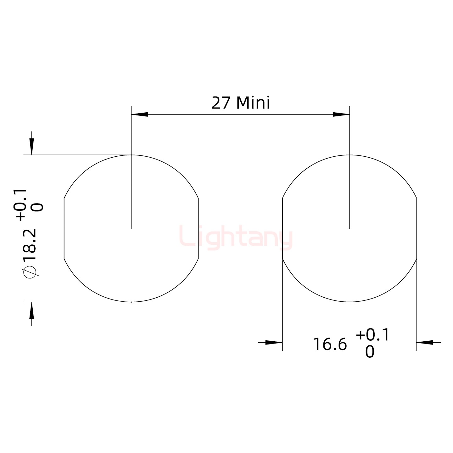 ECG.3B.020.CLN雙螺母插座 PCB直插板