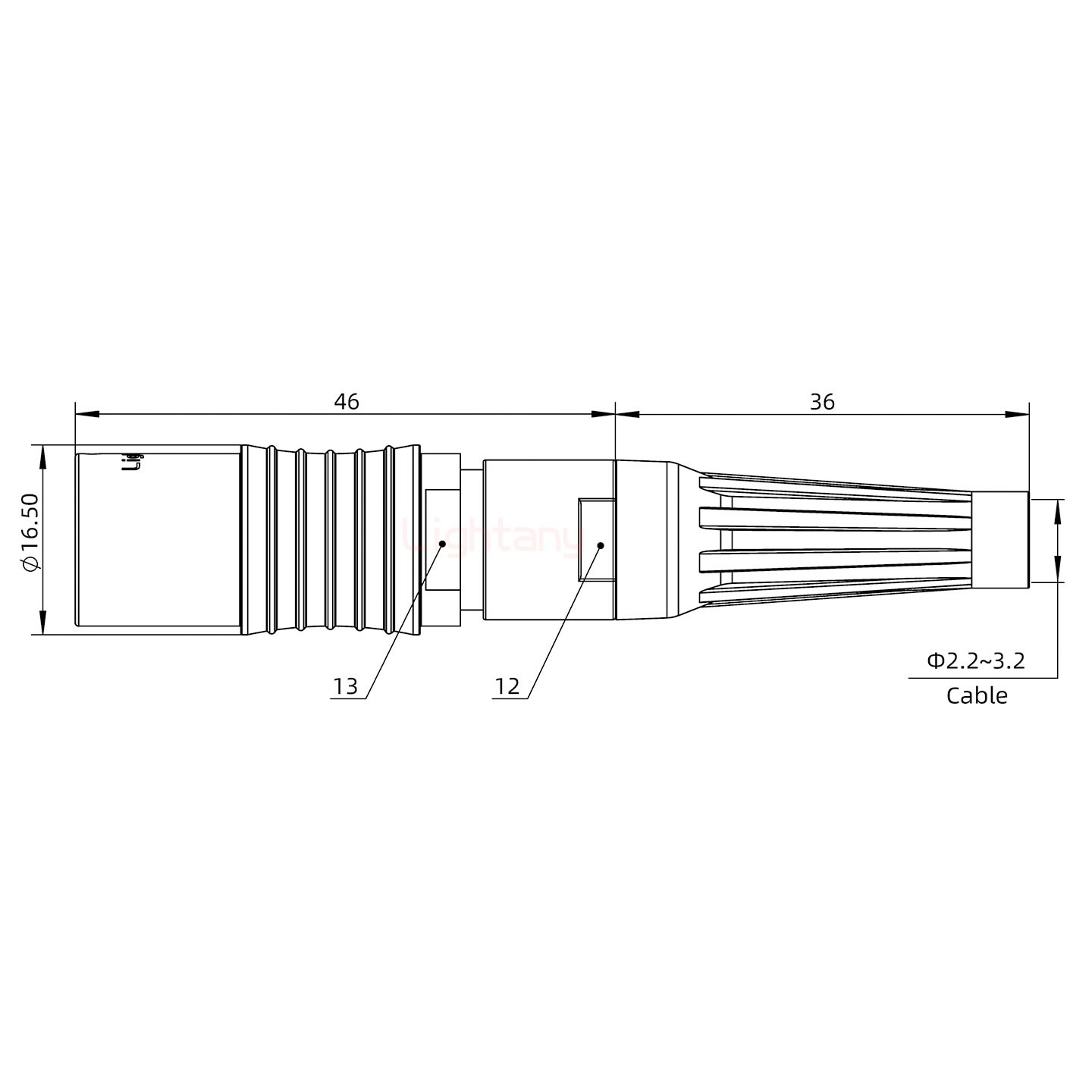 PHG.2B.002.CLLM31Z推拉自鎖帶護套浮動插座