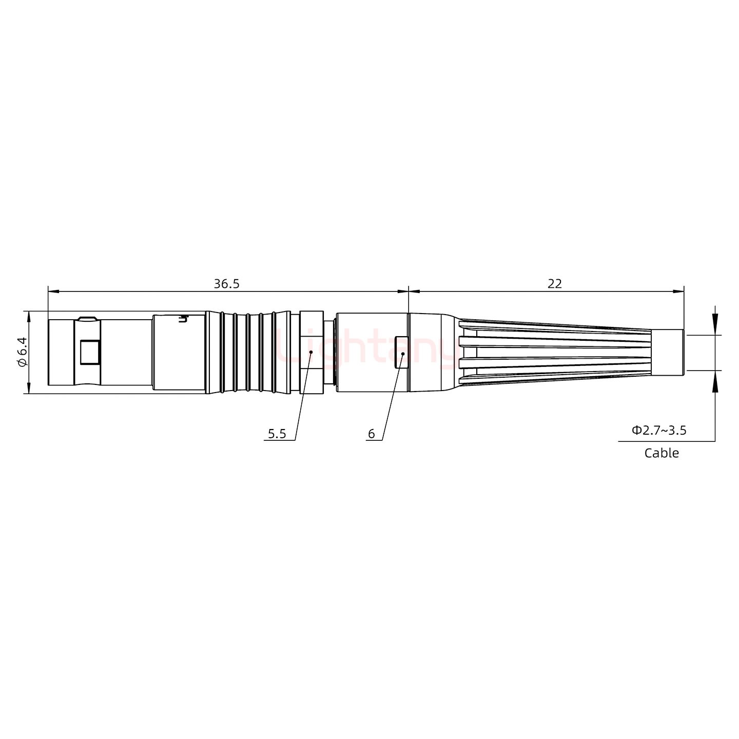 FGG.00.002.CLAD35Z帶護套直式插頭