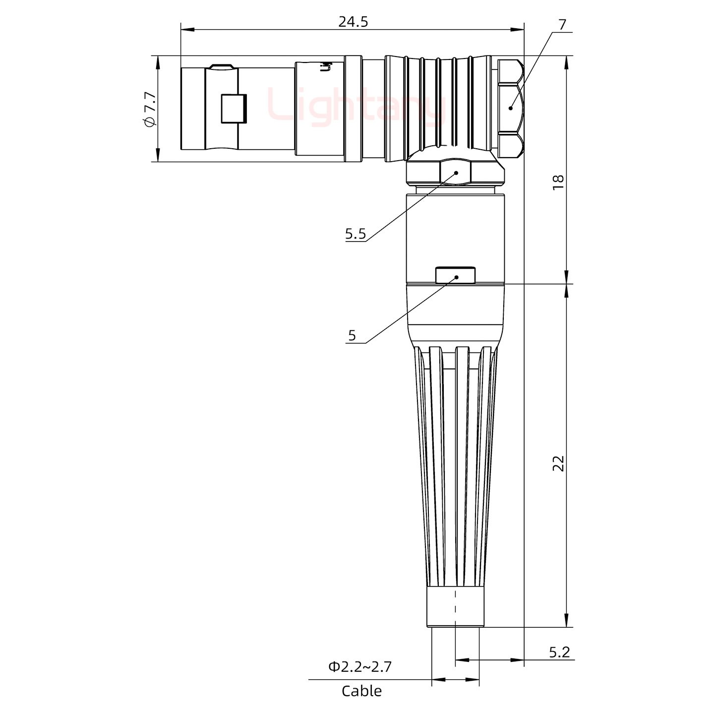 FHG.00.002.CLAD27Z帶護套彎式插頭