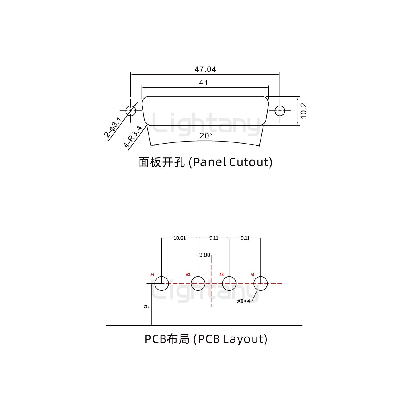 防水4W4母彎插板/鎖螺絲/大電流40A