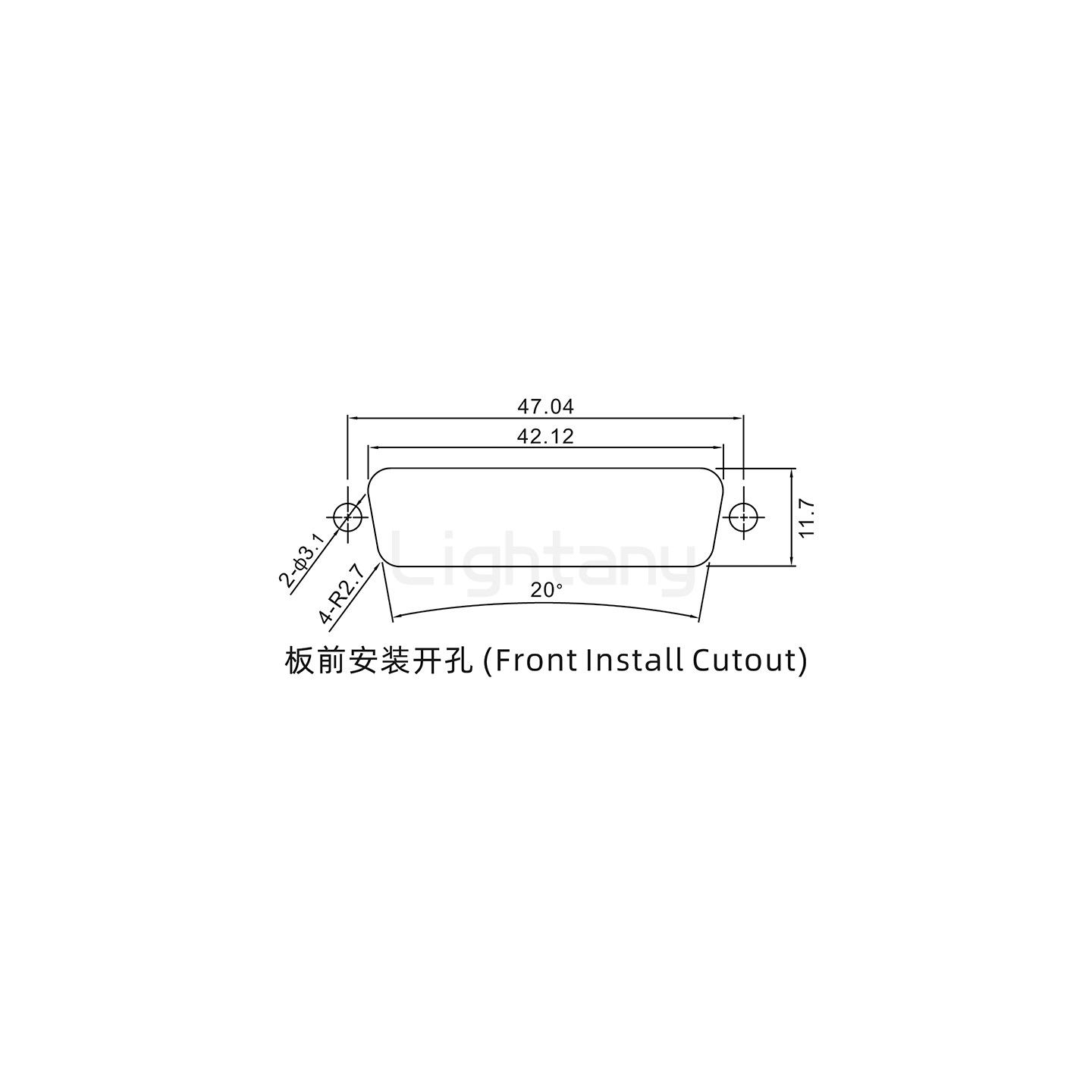 防水17W2母焊線式/鎖螺絲/大電流40A