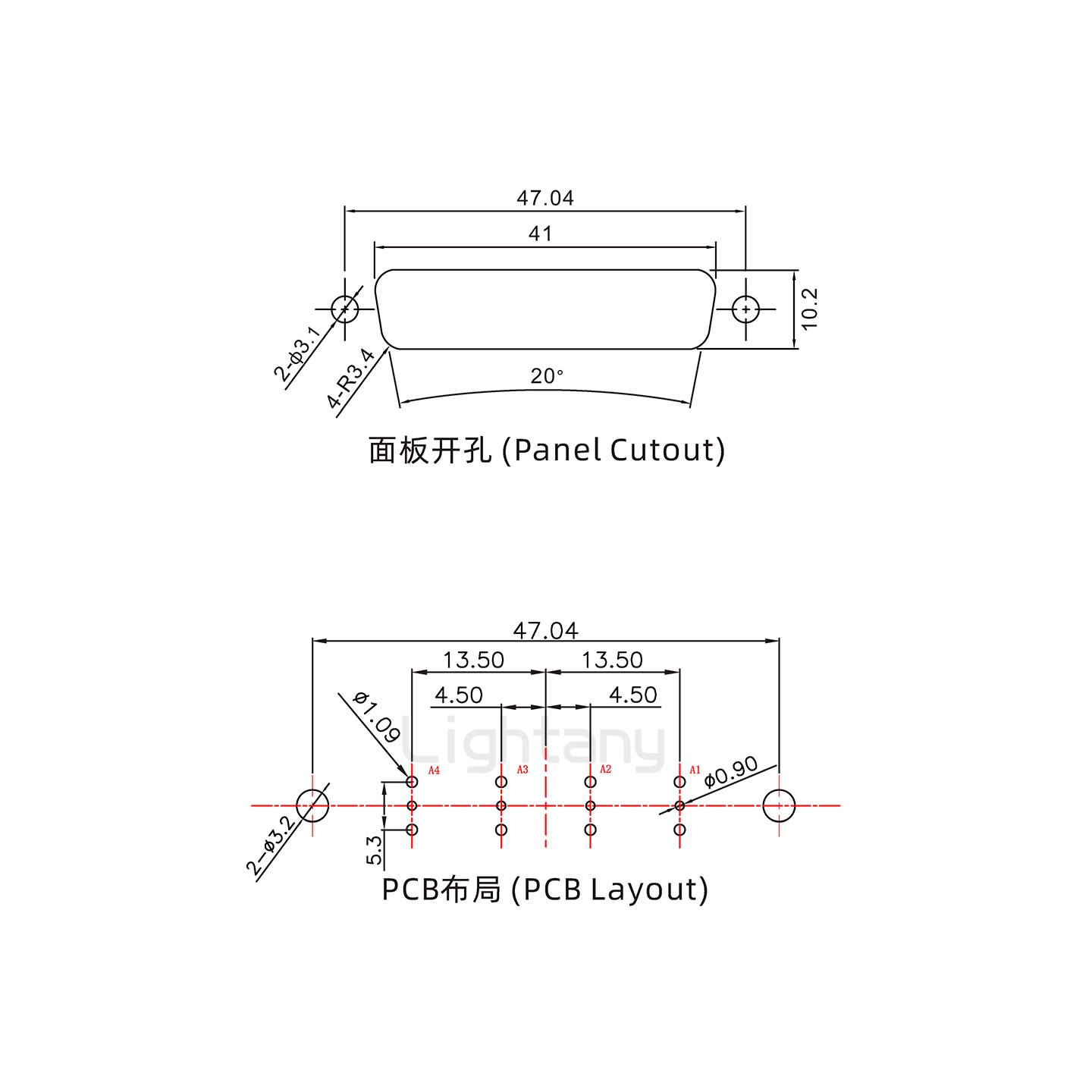 防水4V4母直插板/鉚魚叉/鎖螺絲/射頻同軸50歐姆