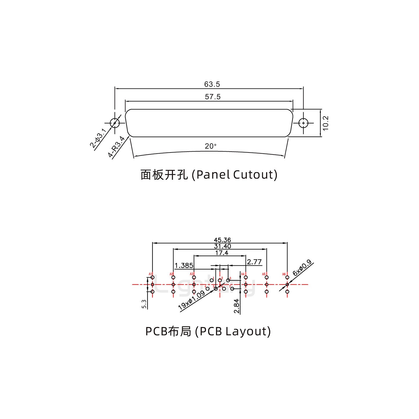 防水13W6A公直插板/鎖螺絲/射頻同軸50歐姆