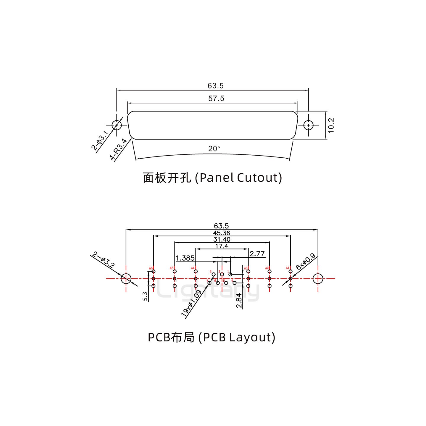 防水13W6A母直插板/鉚魚叉/鎖螺絲/射頻同軸50歐姆