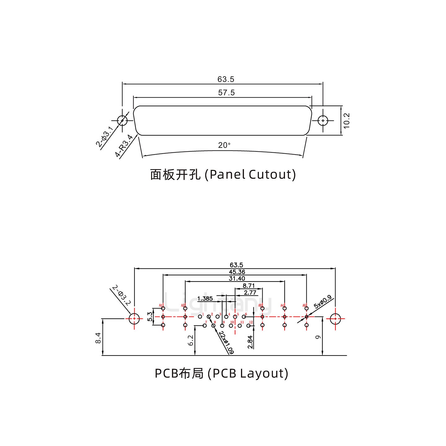 防水17W5公彎插板/鉚支架/鎖螺絲/射頻同軸50歐姆