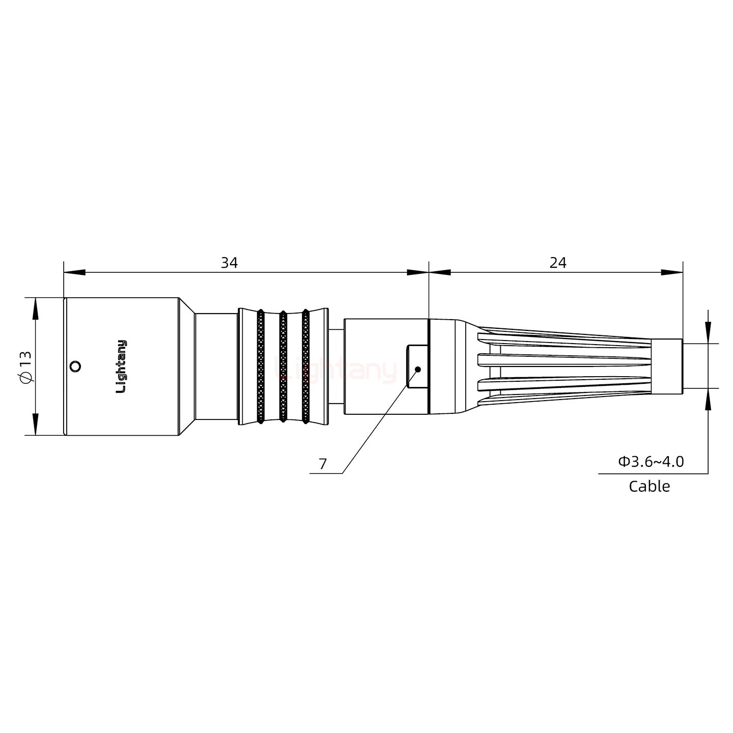 PHG.0K.003.CLLC40Z推拉自鎖帶護套浮動插座