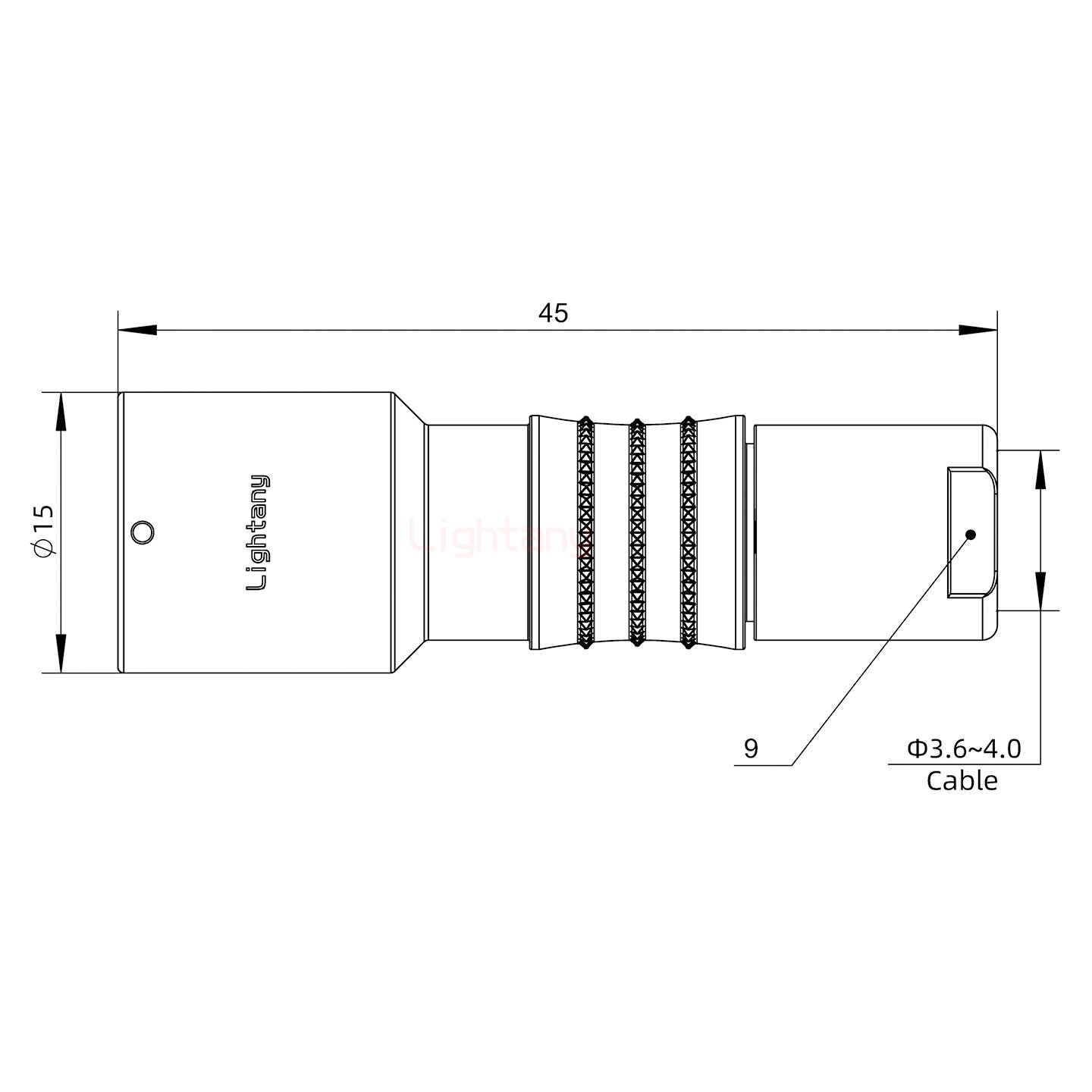 FHG.1K.008.CLAC40推拉自鎖彎式插頭