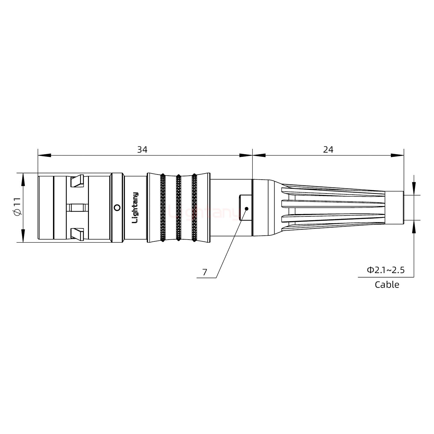 FGG.0K.002.CLAC25Z推拉自鎖帶護套直式插頭