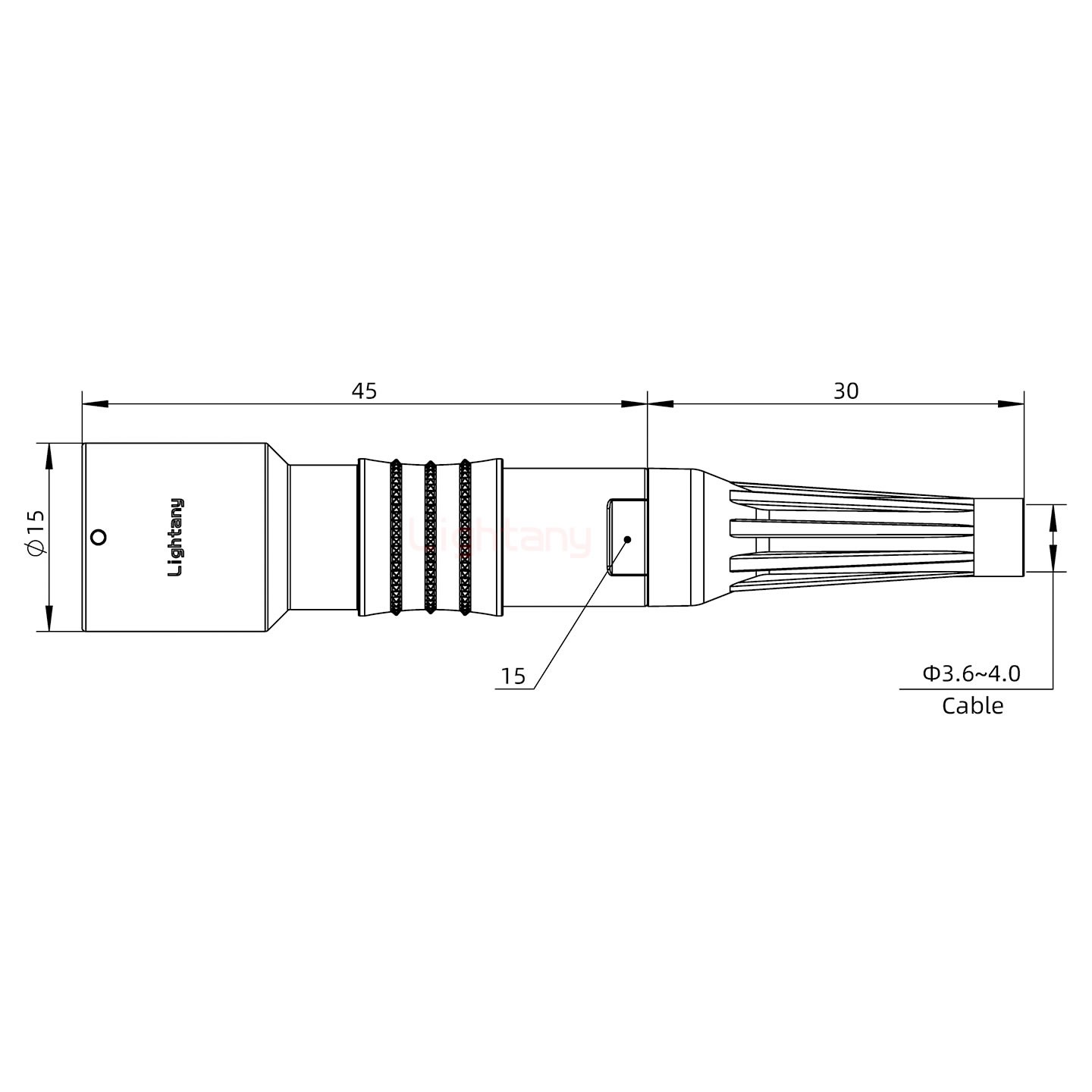 PHG.1K.002.CLAC40Z推拉自鎖帶護套浮動插座