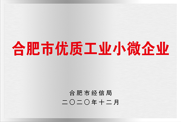 合肥市優(yōu)質工業(yè)小微企業(yè)